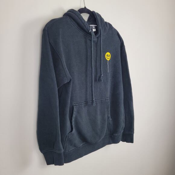 Mellogang Marshmello Hoodie Black Yellow Smiley Face Band Tee Unisex Size M - Picture 1 of 6